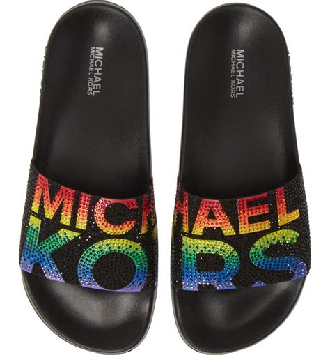 michael kors gilmore slides womens|Michael Kors slides on sale.